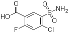 4-Chloro-2-fluoro-5-sulfamylbenzoic acid molecular structure (CAS 4793-22-0)