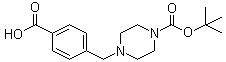 结构式 CAS# 479353-63-4, 4-[[4-(叔丁氧羰基)哌嗪-1-基]甲基]苯甲酸