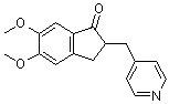 结构式 CAS# 4803-57-0, 5,6-二甲氧基-2-(4-吡啶甲基)-1-茚满酮