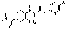 结构式 CAS# 480452-37-7, N1-[(1S,2R,4S)-2-氨基-4-[(二甲基氨基)羰基]环己基]-N2-(5-氯-2-吡啶基)草酸二酰胺