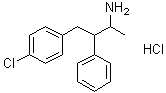 4-Chloro-alpha-methyl-beta-phenylbenzenepropanamine hydrochloride molecular structure (CAS 4814-11-3)