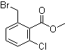 结构式 CAS# 482578-63-2, 2-溴甲基-6-氯苯甲酸甲酯