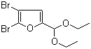 structure of CAS# 4828-13-1, 2,3-Dibromo-5-(diethoxymethyl)furan;4,5-Dibromo-2-furaldehyde diethyl acetal