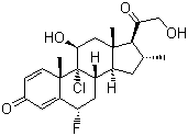 Clocortolone molecular structure (CAS 4828-27-7)