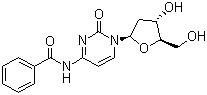 结构式 CAS# 4836-13-9, N-苯甲酰-2'-脱氧胞苷; N-苯甲酰-2'-脱氧胞甙