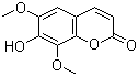 structure of CAS# 486-21-5, Isofraxidin;7-Hydroxy-6,8-dimethoxychromen-2-one