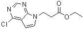 4-Chloro-7H-pyrrolo[2,3-d]pyrimidine-7-propanoic acid ethyl ester molecular structure (CAS 4863-57-4)
