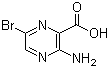 3-Amino-6-bromopyrazine-2-carboxylic acid molecular structure (CAS 486424-37-7)