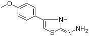 4-(4-Methoxyphenyl)-2(3H)-thiazolone hydrazone molecular structure (CAS 4871-25-4)