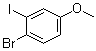 structure of CAS# 4897-68-1, 4-Bromo-3-iodoanisole;1-Bromo-2-iodo-4-methoxybenzene; 2-Iodo-4-methoxybromobenzene