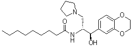 N-[(1R,2R)-1-(2,3-Dihydrobenzo[b][1,4]dioxin-6-yl)-1-hydroxy-3-(pyrrolidin-1-yl)propan-2-yl]nonanamide molecular structure (CAS 491833-30-8)