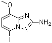 结构式 CAS# 492468-97-0, 5-碘-8-甲氧基-[1,2,4]三唑并[1,5-a]吡啶-2-胺