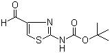 structure of CAS# 494769-34-5, (4-Formylthiazol-2-yl)carbamic acid tert-butyl ester
