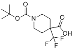 结构式 CAS# 495415-51-5, 1-(叔-丁氧羰基)-4-(三氟甲基)哌啶-4-羧酸