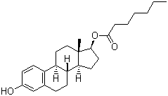 structure of CAS# 4956-37-0, Oestradiol 17-heptanoate;Estra-1,3,5(10)-triene-3,17b-diol 17-heptanoate