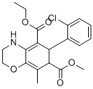 structure of CAS# 496024-43-2, Amlodipine Impurity 9;5-O-ethyl 7-O-methyl 6-(2-chlorophenyl)-8-methyl-3,4,6,7-tetrahydro-2H-1,4-benzoxazine-5,7-dicarboxylate