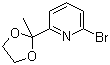 2-Bromo-6-(2-methyl-1,3-dioxolan-2-yl)pyridine molecular structure (CAS 49669-14-9)