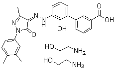 Eltrombopag olamine molecular structure (CAS 496775-62-3)