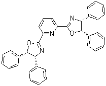 2,6-Bis[(4R,5S)-4,5-dihydro-4,5-diphenyl-2-oxazolyl]pyridine molecular structure (CAS 497172-36-8)