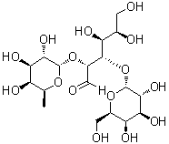 结构式 CAS# 49777-14-2, 3-O-(alpha-D-吡喃半乳糖基)-2-O-(alpha-L-吡喃岩藻糖基)-D-半乳糖