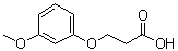 structure of CAS# 49855-03-0, 3-(3-Methoxyphenoxy)propionic acid;3'-Methoxy-3-phenoxypropanoic acid