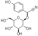 结构式 CAS# 499-20-7, (alphaS)-alpha-(beta-D-吡喃葡萄糖基氧基)-4-羟基苯乙腈