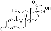 结构式 CAS# 50-24-8, 泼尼松龙; 氢化泼尼松; 去氢氢化可的松