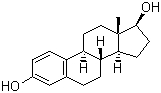 Estradiol molecular structure (CAS 50-28-2)