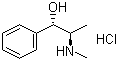 structure of CAS# 50-98-6, Ephedrine hydrochloride ;(1R,2S)-(-)-Ephedrine hydrochloride; (-)-2-Methylamino-1-phenyl-propane-1-ol hydrochloride; alpha-[1-(Methylamino)ethyl]benzyl alcohol hydrochloride