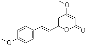结构式 CAS# 500-62-9, 甲氧醉椒素; 4-甲氧基-6-[(E)-2-(4-甲氧基苯基)乙烯基]-2H-吡喃-2-酮