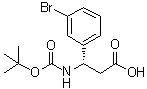structure of CAS# 500770-76-3, (betaS)-3-Bromo-beta-[[(1,1-Dimethylethoxy)carbonyl]amino]benzenepropanoic acid