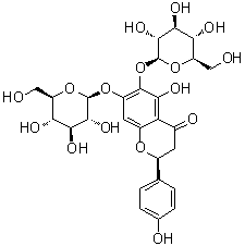 (2S)-6,7-二(beta-D-吡喃葡萄糖基氧基)-2,3-二氢-5-羟基-2-(4-羟基苯基)-4H-1-苯并吡喃-4-酮分子结构 (CAS 501434-65-7)
