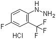 结构式 CAS# 502496-21-1, 4-氟-2-(三氟甲基)苯肼盐酸盐