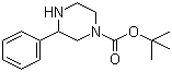 structure of CAS# 502649-25-4, N-1-Boc-3-phenylpiperazine;3-Phenylpiperazine-1-carboxylic acid tert-butyl ester