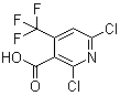 structure of CAS# 503437-19-2, 2,6-Dichloro-4-(trifluoromethyl)nicotinic acid