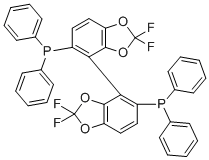 结构式 CAS# 503538-70-3, 1,1'-[(4S)-2,2,2',2'-四氟[4,4'-联-1,3-苯并二恶茂]-5,5'-二基]双[1,1-二苯基-膦