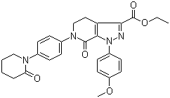 结构式 CAS# 503614-91-3, 1-(4-甲氧基苯基)-7-氧代-6-[4-(2-氧代哌啶-1-基)苯基]-4,5,6,7-四氢-1H-吡唑并[3,4-c]吡啶-3-羧酸乙酯