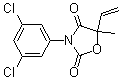 structure of CAS# 50471-44-8, Vinclozolin;(±)-Vinclozolin; BAS 352-04F; BAS 35202F; BAS 35204; N-3,5-Dichlorophenyl-5-methyl-5-vinyloxazolidine-2,4-dione; Ornalin; Ranilan; Ronilan; Ronilan 50WP