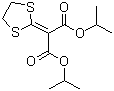 结构式 CAS# 50512-35-1, 稻瘟灵; 1,3-二硫杂环戊烷-2-叉丙二酸二异丙酯