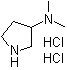 结构式 CAS# 50534-42-4, N,N-二甲基-3-吡咯烷胺二盐酸盐