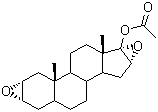 结构式 CAS# 50588-22-2, 2a,3a,16a,17a-双环氧雄甾-17b-羟基 5a-醋酸酯