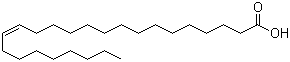 structure of CAS# 506-37-6, Nervonic acid;cis-15-Tetracosenoic acid; Selacholeic acid
