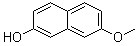 structure of CAS# 5060-82-2, 7-Methoxy-2-naphthalenol;3-Methoxy-6-naphthol; 2-Hydroxy-7-methoxynaphthalene; 7-Methoxy-2-naphthol; 7-Methoxy-beta-naphthol