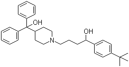 structure of CAS# 50679-08-8, Terfenadine;alpha-[4-(1,1-Dimethylethyl)phenyl]-4-(hydroxydiphenylmethyl)-1-piperidinebutanol