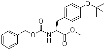 结构式 CAS# 5068-29-1, O-(叔丁基)-N-[苄氧羰基]-L-酪氨酸甲酯