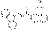 结构式 CAS# 507472-13-1, (betaS)-beta-[[(9H-芴-9-基甲氧基)羰基]氨基]-2-氟苯丙酸