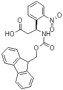 structure of CAS# 507472-25-5, (betaS)-beta-[[(9H-Fluoren-9-ylmethoxy)carbonyl]amino]-2-nitrobenzenepropanoic acid