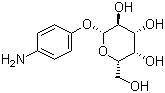 structure of CAS# 5094-33-7, beta-D-Galactopyranoside 4-aminophenyl;Galactopyranoside p-aminophenyl; beta-D-p-Aminophenyl galactopyranoside; 4-Aminophenyl beta-D-galactopyranoside; 4-Aminophenyl-beta-D-galactoside; NSC 87909; PAPG; p-Aminophenyl galactoside; p-Aminophenyl beta-D-galactopyranoside