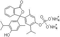 结构式 CAS# 51027-02-2, 百里酚酞单磷酸二铵盐; 麝香草酚酞单磷酸二铵盐