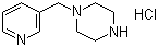 结构式 CAS# 510725-49-2, 1-(吡啶-3-基甲基)哌嗪盐酸盐